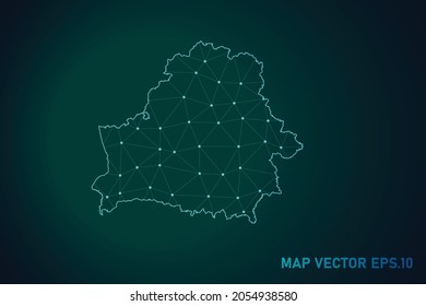 Mapa de bárbaro - Línea de mash abstracto y escalas de punto sobre fondo de gradiente oscuro. Línea de red poligonal, esfera de diseño, punto y estructura de malla 3D del marco de cables. Ilustración vectorial eps 10.
