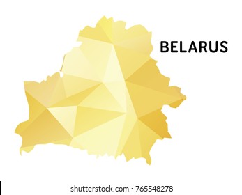 Map Belarus country polygon. Icon symbol isolated on white background. Vector illustration.