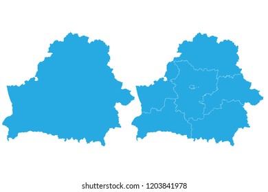 Map - Belarus Couple Set , Map of Belarus,Vector illustration eps 10.