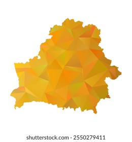 Map of Belarus - Gold Polygonal Design For Your. Vector illustration eps 10.