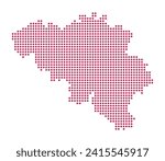 Map of Belgia from dots