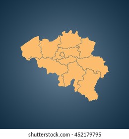 map of Belgium