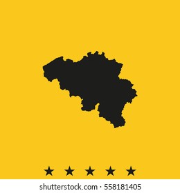 Map of Belgium.