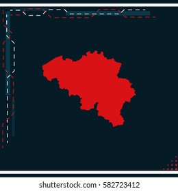 Map of Belgium.