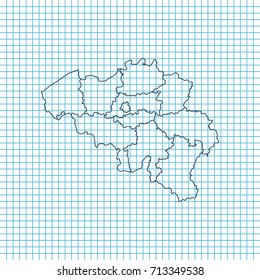 map of Belgium