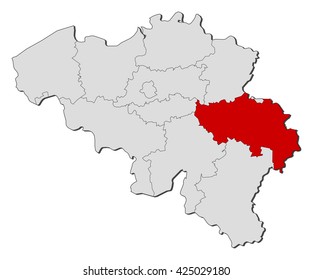 Map - Belgium, Liege