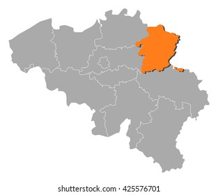 Map - Belgium, Limburg