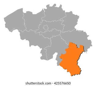 Map - Belgium, Luxembourg