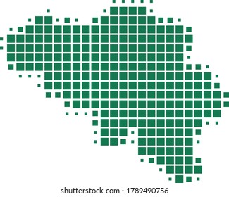 Map of Belgium on white