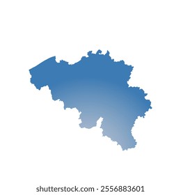 Map of Belgium, sign silhouette. World map Globe. Vector Illustration isolated on transparent background. Europe continent.