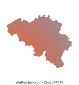 Map of Belgium, sign silhouette. World map Globe. Vector Illustration isolated on transparent background. Europe continent.