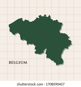 Map of Belgium vector design template