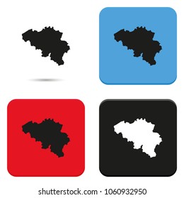Map of Belgium vector icon.