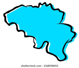 map of belgium vector illustration
