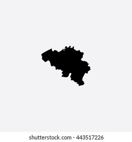 Map of Belgium Vector Illustration