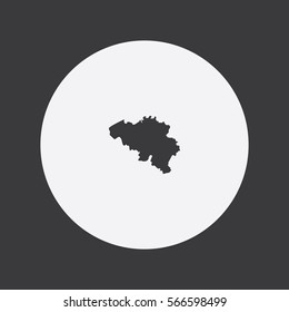 Map of Belgium Vector Illustration

