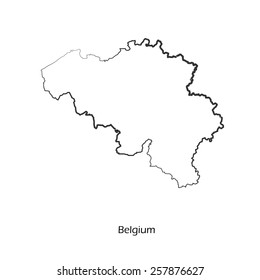 Map of Belgium for your design, concept Illustration.