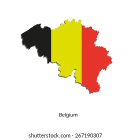 Map of Belgium for your design, concept Illustration.