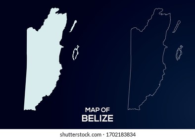 Map of Belize. Abstract design, vector illustration by using adobe illustrator. Belize map. Belize Outline map.