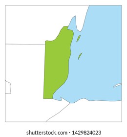 Map of Belize green highlighted with neighbor countries.
