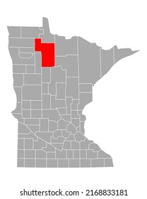 Map of Beltrami in Minnesota on white