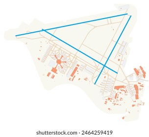 Map of Ben Gurion Airport (Israel). IATA-code: TLV. Airport diagram with runways, taxiways, apron, parking areas and buildings. Map Data from OpenStreetMap.