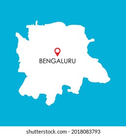 Map Of Bengaluru In India With Icon Location