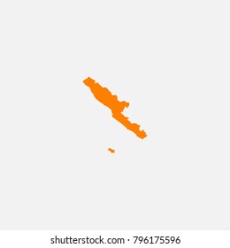 Map of Bengkulu Province - Indonesia Vector Illustration 