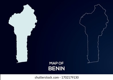 Map of Benin. Abstract design, vector illustration by using adobe illustrator. Benin map. Benin Outline map
