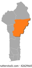 Map - Benin, Borgou