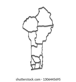 Map of Benin - High detailed on white background. Abstract design vector illustration eps 10.