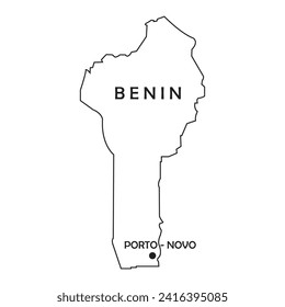 Map of benin icon vector illustration symbol design