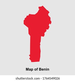 Karte von Benin, einzelne Vektorgrafik