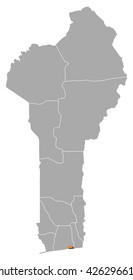 Map - Benin, Littoral