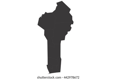 Map of Benin Vector Illustration