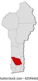 Map - Benin, Zou