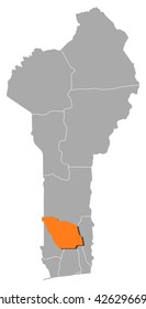 Map - Benin, Zou