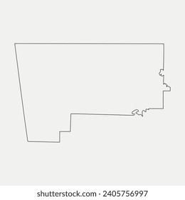 Map of Benton County - Arkansas - United States outline silhouette graphic element Illustration template design
