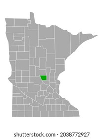 Mapa de Benton en Minnesota en blanco