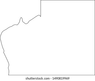 map of Benzie County in state of Michigan