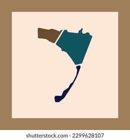 Mapa del diseño del logotipo geométrico simple de Berdyansk
