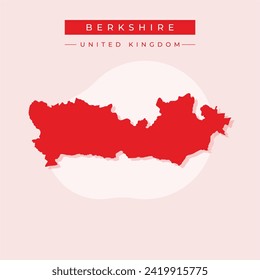 Map of Berkshire - United Kingdom outline silhouette graphic element Illustration template design