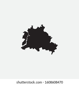 Map of Berlin City - Germany graphic element Illustration template design
