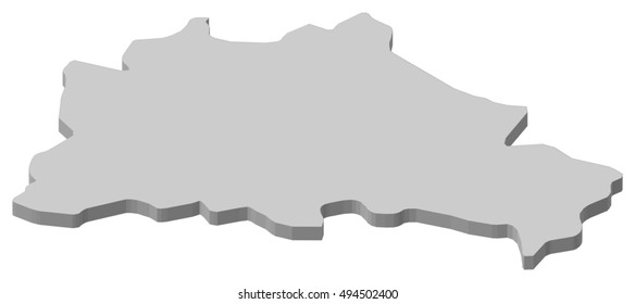 Map - Berlin (Germany) - 3D-Illustration