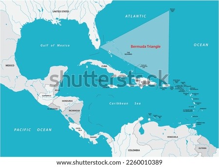 Map Bermuda Triangle or Devil's Triangle in the Atlantic Ocean Сток-фото © 