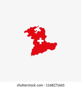 Map of Bern - Switzerland Vector Illustration
