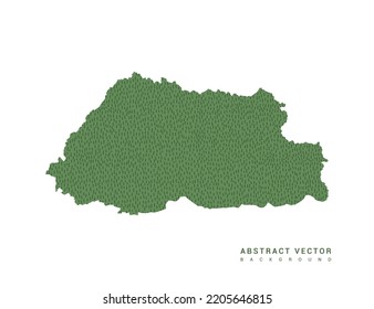 Mapa de la línea verde simple de Bután. Vector de diseño de línea mínimo estilizado.