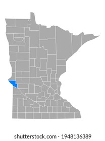Karte von Big Stone in Minnesota auf Weiß