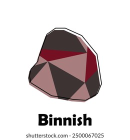 Map of Binnish design, map with polygonal style template element