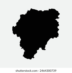 Map of Bistrita-Nasaud - Romania outline silhouette graphic element Illustration template design
